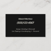 Carte De Visite Grinçage de souche | Service et suppression de l'a (Dos)