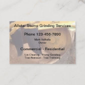 Carte De Visite Grinçage Et Service Arborescence (Devant)