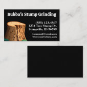 Carte De Visite Grinçage simple de souche noire (Devant / Derrière)