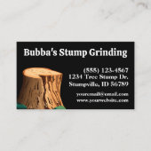 Carte De Visite Grinçage simple de souche noire (Devant)