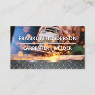 Carte De Visite Grindeur métallique   Plaqué en acier