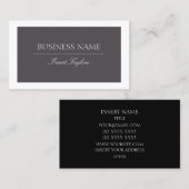 Carte De Visite Gris (Devant / Derrière)