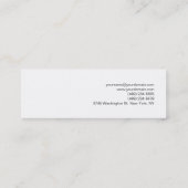 Carte de visite gris argent blanc maigre (Dos)