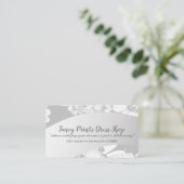 Carte De Visite Gris argenté à main blanche (Debout devant)