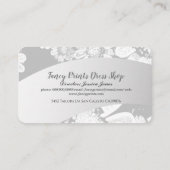 Carte De Visite Gris argenté à main blanche (Dos)