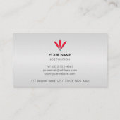 Carte De Visite Gris argenté de marque (Dos)