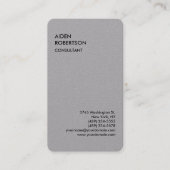 Carte De Visite Gris arrondi Exclusif Spécial Moderne Unique (Devant)