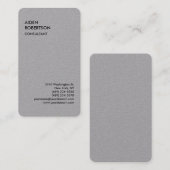 Carte De Visite Gris arrondi Exclusif Spécial Moderne Unique (Devant / Derrière)