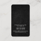 Carte De Visite Gris artistique vertical noir design unique (Dos)