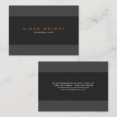 Carte De Visite Gris Attractif Gris Gris Élégant Moderne Minimalis (Devant / Derrière)