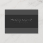 Carte De Visite Gris Attractif Gris Gris Élégant Moderne Minimalis (Dos)