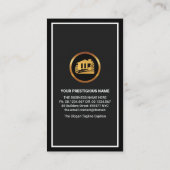 Carte De Visite Gris Black Frame Gold Construction Outils manuyman (Dos)