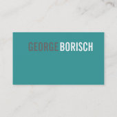 Carte de visite gris blanc bleu à la mode moderne (Dos)