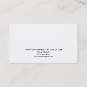 Carte de visite gris blanc monogramme (Dos)