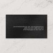 Carte de visite gris blanc noir rouge rayure (Dos)