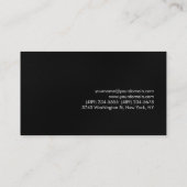 Carte de visite gris blanc rouge en bande (Dos)