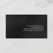 Carte de visite gris blanc rouge en bande (Dos)