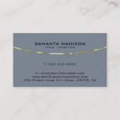Carte De Visite Gris bleu gris moderne (Dos)