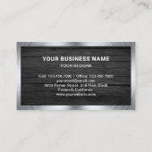 Carte De Visite Gris Bois acier Circulaire Saw Handyman Carpenter (Dos)