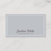Carte De Visite Gris brillant blanc moderne professionnel propre (Devant)