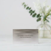 Carte de visite gris chaud (Debout devant)