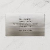 Carte de visite gris chaud (Dos)