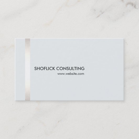 Carte De Visite Gris clair brillant Silver professionnel moderne (Devant)