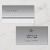 Carte De Visite Gris-clair. Conception élégante (Devant / Derrière)