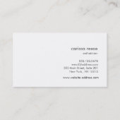 Carte De Visite Gris clair minimal chic (Dos)