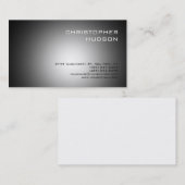 Carte de visite gris clair moderne (Devant / Derrière)