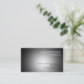 Carte de visite gris clair moderne (Debout devant)