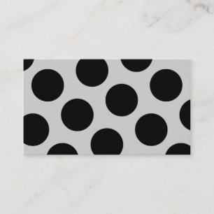 Carte De Visite Gris Clair & Points Noirs