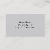 Carte De Visite Gris Clair & Points Noirs (Dos)