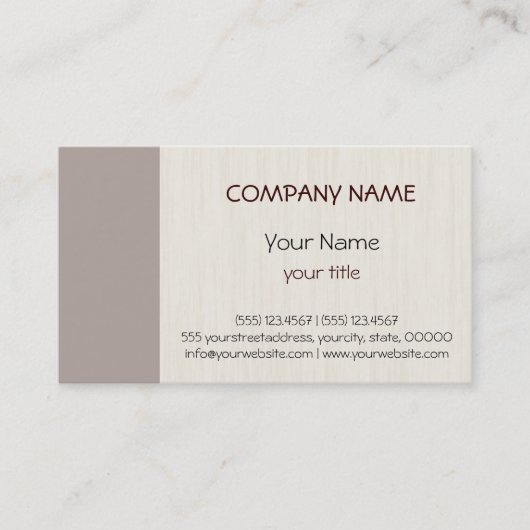 Carte De Visite Gris clair professionnel élégant moderne (Devant)