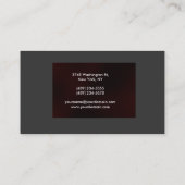 Carte de visite gris clair rouge foncé (Dos)