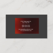 Carte de visite gris clair rouge foncé (Dos)