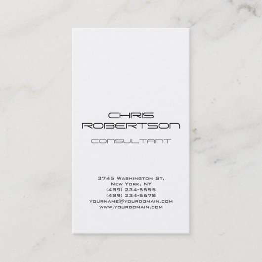 Carte de visite gris clair séduisant (Devant)