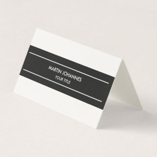 Carte de visite gris clair simple et tendance