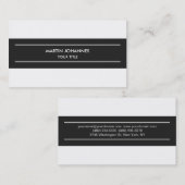 Carte de visite gris clair simple et tendance (Devant / Derrière)