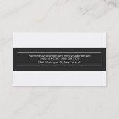 Carte de visite gris clair simple et tendance (Dos)