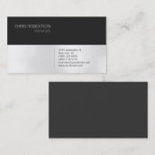 Carte de visite gris clair tendance (Devant / Derrière)