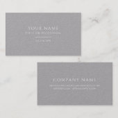 Carte de visite gris classique (Devant / Derrière)