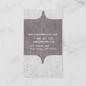 Carte De Visite Gris classique monogramme (Dos)