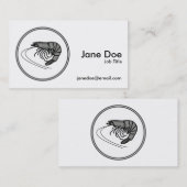 Carte De Visite Gris - Collection de crabes de poisson (Devant / Derrière)