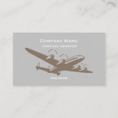 Carte de visite gris d'aéronef (Dos)