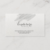 Carte de visite gris d'aquarelle d'abrégé sur (Dos)