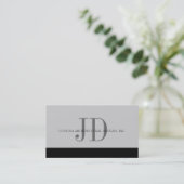 Carte De Visite Gris d'architecte/gris (Debout devant)