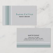 Carte De Visite Gris d'ardoise gris simple (Devant / Derrière)