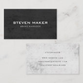 Carte De Visite Gris d'ardoise minimaliste (Devant / Derrière)