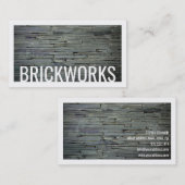Carte de visite gris d'arrière - plan de brique de (Devant / Derrière)